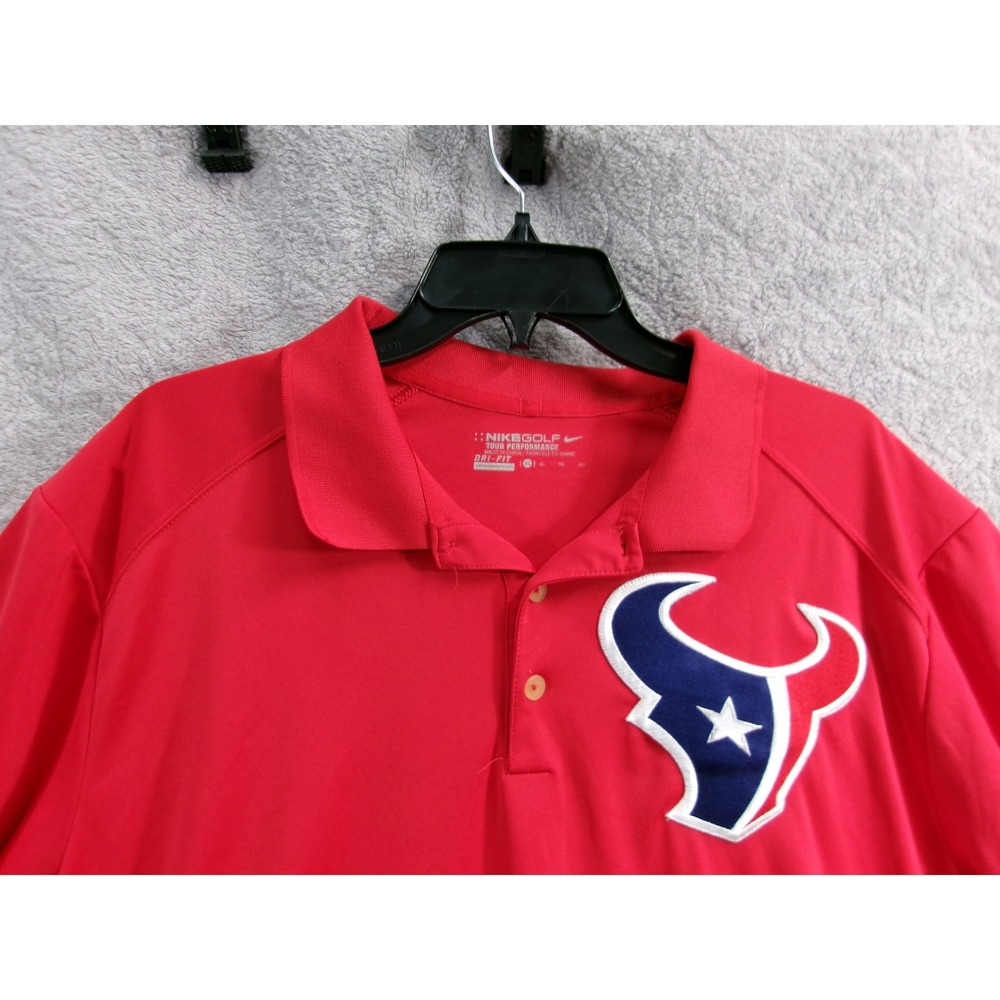 Nike Golf Men's Houston Texans Red Dri Fit Polo Shirt XL - Picture 3 of 8